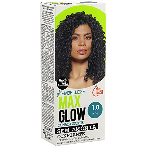 Tonalizante Vegano MaxGlow Individual Preto Confiante 1.0