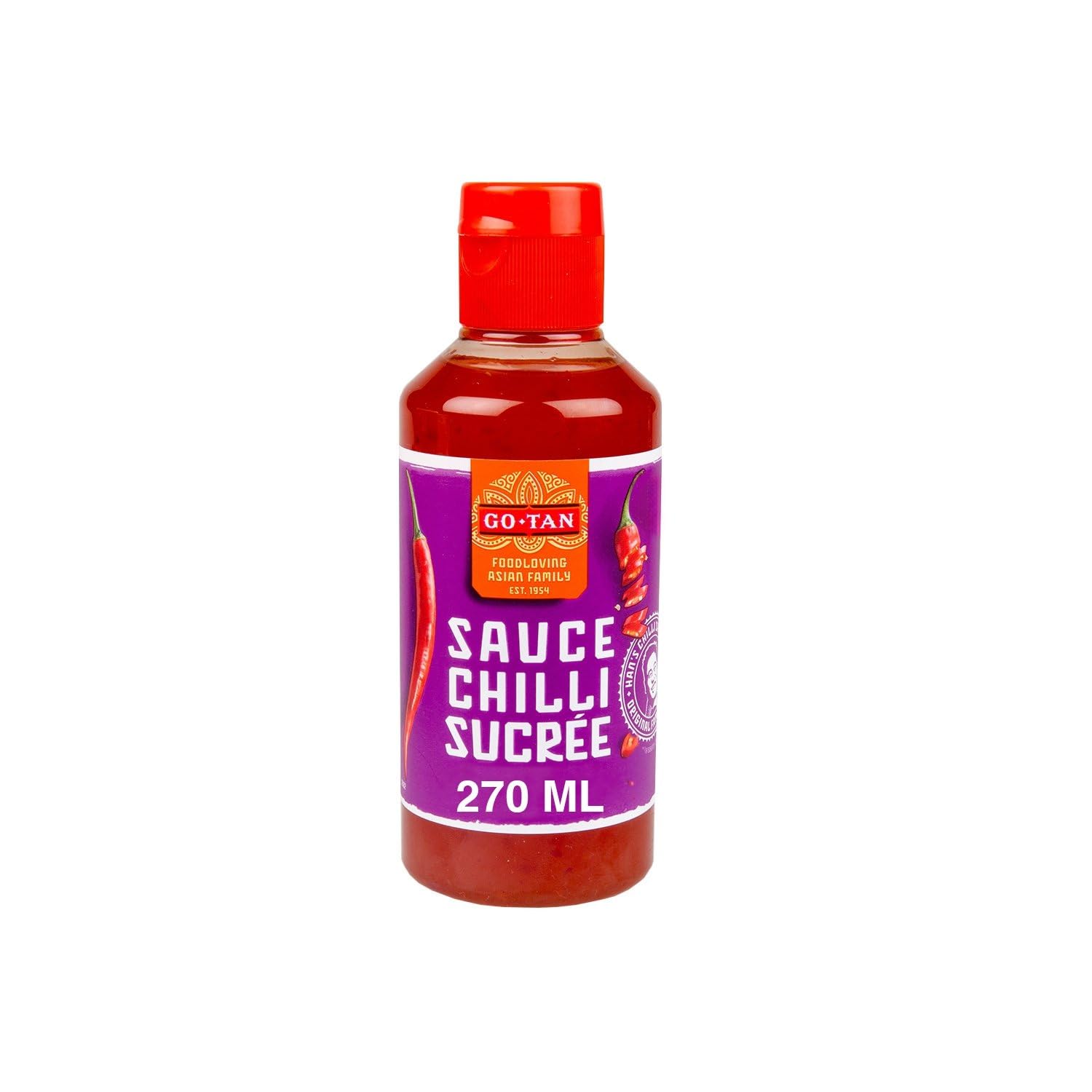 GO-TAN – Sauce Sucrée Épicée Sweet Chilli, Saveur Fondante idéale pour Apéritifs (270mL) - Lot de 3 - vendu par Lot
