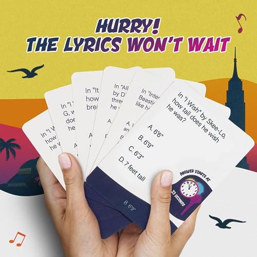 Lyric Legend - 90\'s Hip-Hop and Rap Trivia Game- Music Trivia Games for Adults and Family -The Song Lyric Card Game Where You are Ony As Good As Your Word!