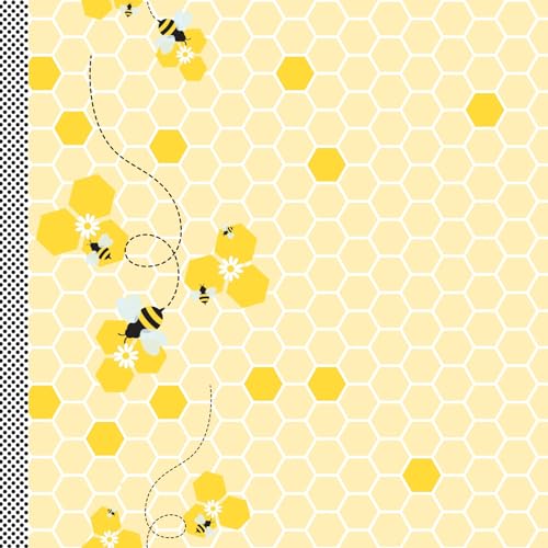 Image of BLUE PANDA Bee Tablecloth Set 3-Pack - 54 x 108 in Multicolor Plastic - Disposable Bee Party Supplies Table Cover for Birthday, Baby Shower & Gender Reveal - Bumblebee Honeycomb Party Decorations