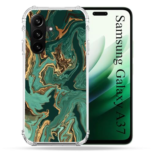 Coque renforcée Samsung A37 5G marbre vert anti-choc et robuste