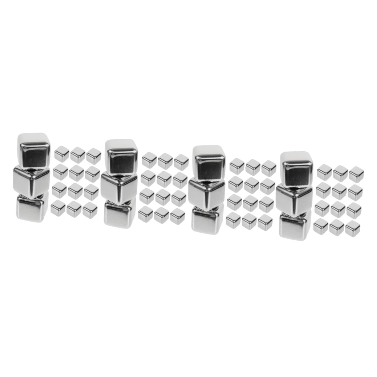 PRETYZOOM 60piezas Cubitos De Inoxidable Whisky y Bebidas Juego De Enfriadores Reutilizables Para Bar y Sin Añadidos Para Cerveza y