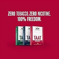 Vista 4 de TAAT Cigarrillos herbales - Alternativa para fumar sin nicotina, sin tabaco con extracto de 50 mg, sabor completo, paquete de 20 barras (suave) +