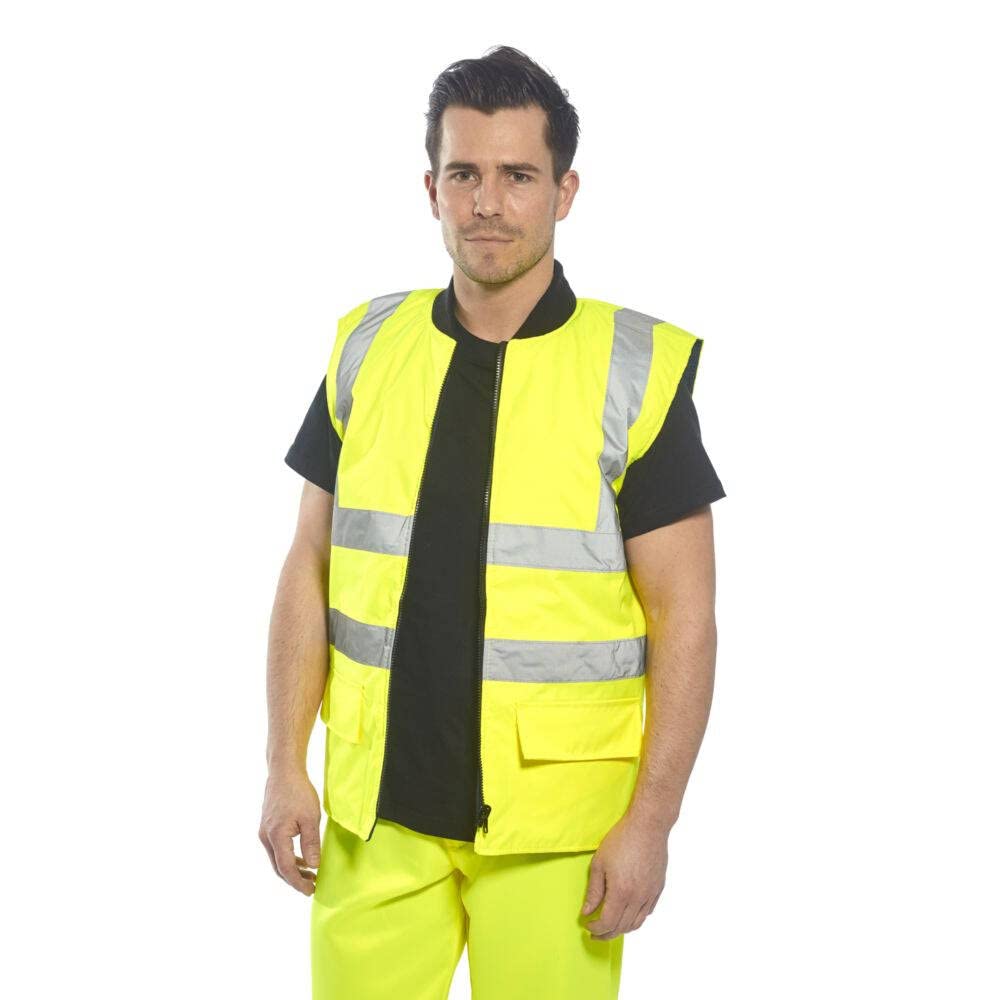 Portwest Parka 4 En 1 Traffic De Alta Visibilidad, Tamaño: XS, Color: Amarillo, S468YERXS