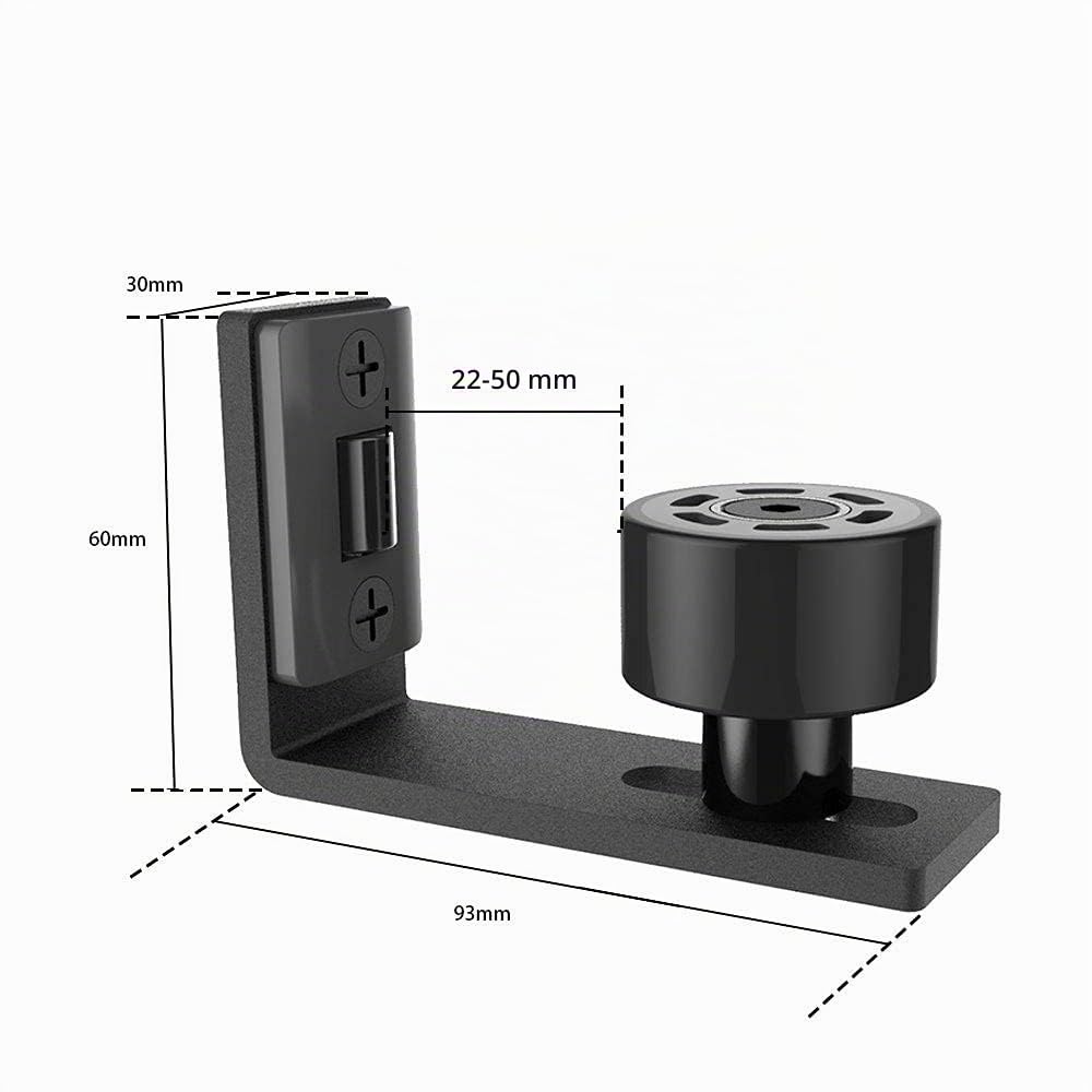 TSMST 10FT/305CM Herraje para Puerta Corredera Kit de Accesorios para Puertas Correderas con Guía de Suelo Ajustable