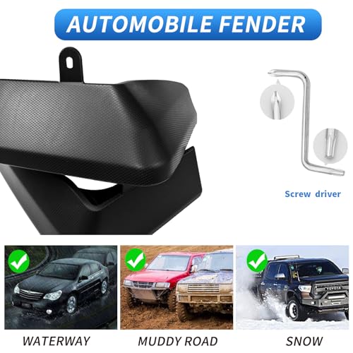 Image of Custom Fit for Mud Flaps Subaru Crosstrek 2018 2019 2020 2021 2022 2023 Mud Splash Guard Front and Rear 4-PC Set