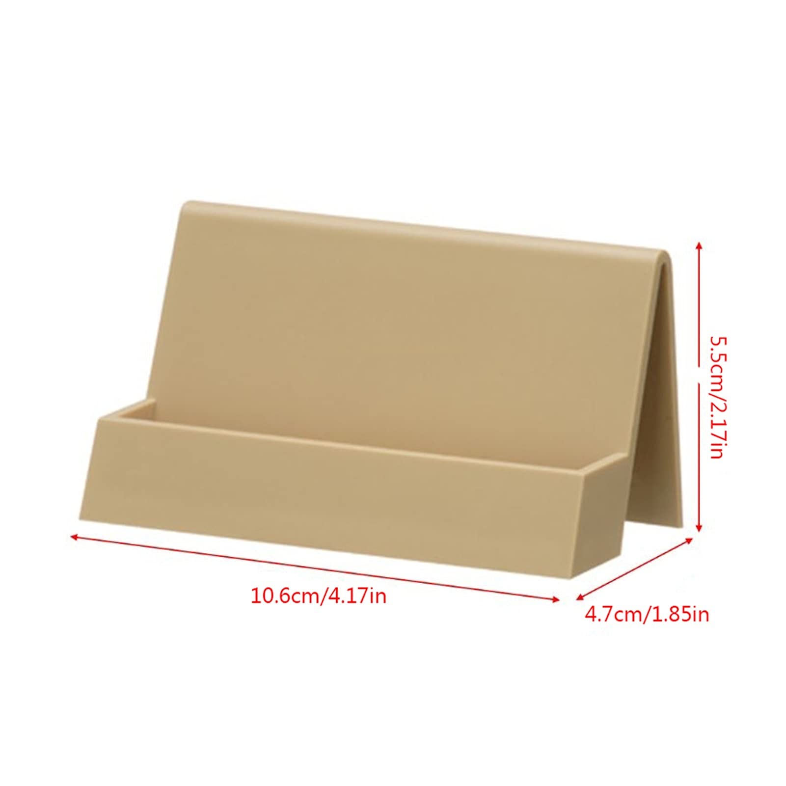 Soporte de plástico para Tarjetas de presentación de Escritorio, Color Beige.