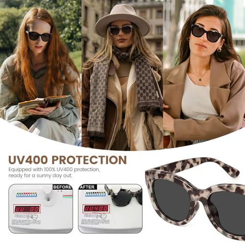 Image of JiSoo Oversized Reading Glasses for Women Men, Stylish Designer Readers Women with Large Frame