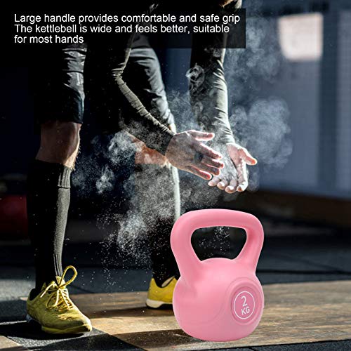 2KG Kettlebell Armlifting Training Fitness Kettlebell Gewicht mit extra großem Griff zum Hocken