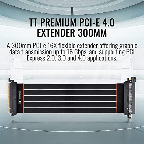 Image of Thermaltake TT Premium PCI-E 4.0 High Speed Flexible Extender Riser Cable 300mm AC-058-CO1OTN-C1