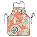 Sunzhenyu Delantales vintage con diseño de flores y hojas, delantales de cocina, delantales unisex impermeables para restaurante, barbacoa, pintura, manualidades, ver fotos, Talla única