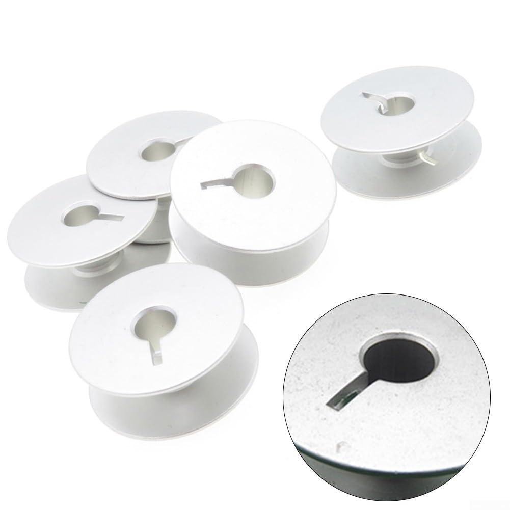 Juego de Bobinas de Aluminio 26mm para Máquina de para coser Dürkop para eagle 367 467 767 - Canillas Metálicas Plateadas Duraderas Industrial(50pcs)