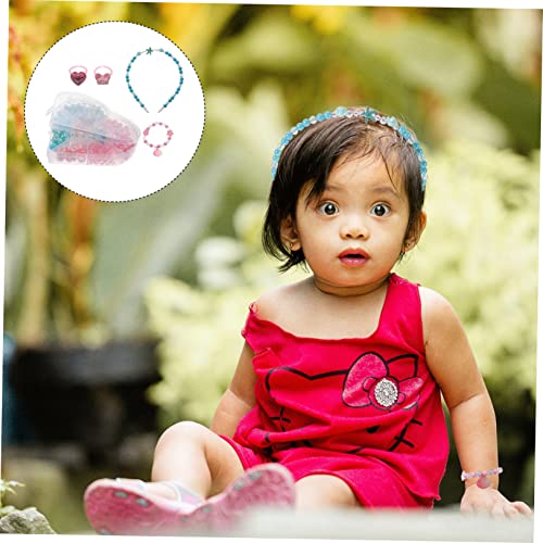 Toyvian 2 Caixas De Brinquedos De Miçangas Colares Para Crianças Pulseira De Flores Kit De Ferrament