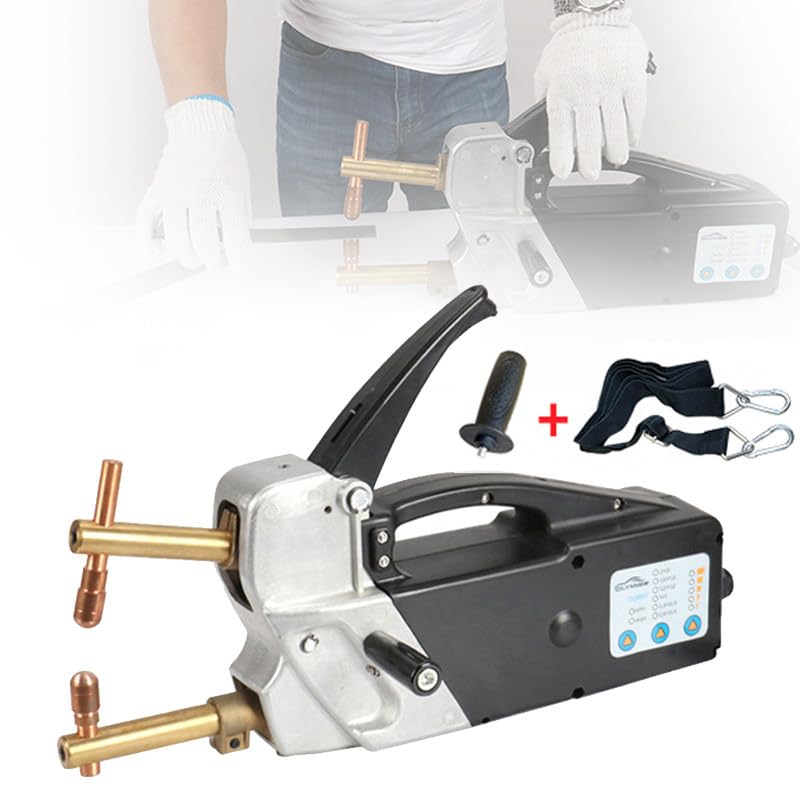 LYDZUSDP Spot Welder,220V Double Side Portable Handheld Welding Gun for Sheet Metal Repair,Single Phase Electric 2.0 + 2.0mm Tip