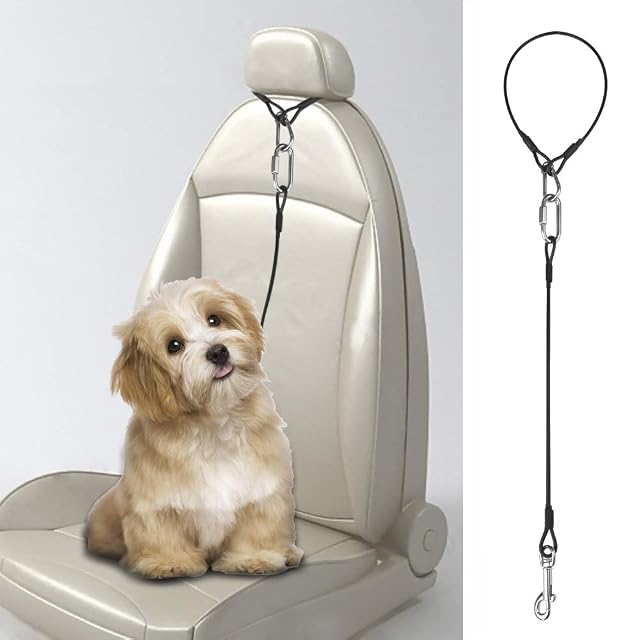 Foto 6 de 8 de Sonku - Cinturón de Seguridad de Coche para Perro, Paquete de 2 Unidades, cinturón de Seguridad de Cable…