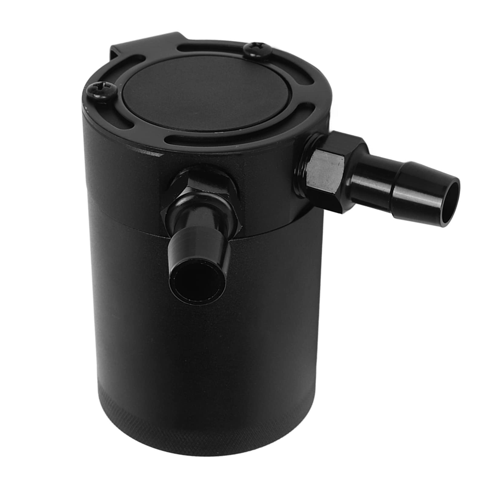 Oil Catch Reservoir, 2 porty Oil Catch Can z zaworem spustowym 300 ml stop aluminium uniwersalny zbiornik na Catch Baffled