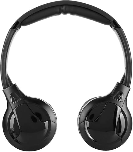 Terisass Auriculares inalámbricos para coche, auriculares inalámbricos IR de 2 canales para niños, auriculares inalámbricos DVD para automóvil