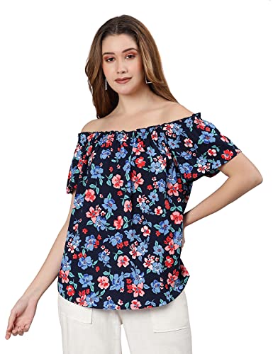 Image of oxolloxo Gurff Floral Print Off-Shoulder Women top