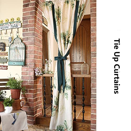 Estilo nórdico tie up cortinas cenefa premium con caída globo elegante 4