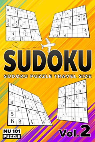 Sudoku Puzzle Travel Size Sudoku Large Print 101 Puzzles Easy, Medium, Hard 4x6 Inches Mini Sudoku Puzzle Books Sudoku Game And Solver (Vol.2)