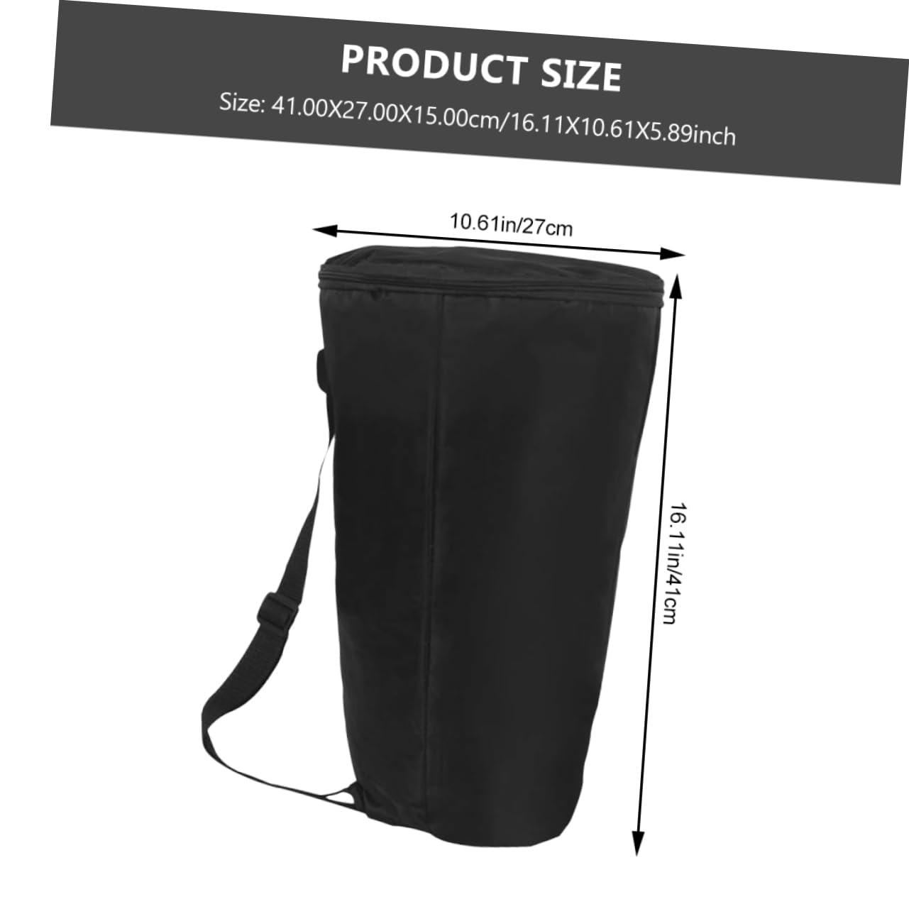 Toddmomy African Drum Backpack Double Shoulder Design Dumb Drum Bag Instrument Waterproof Bag