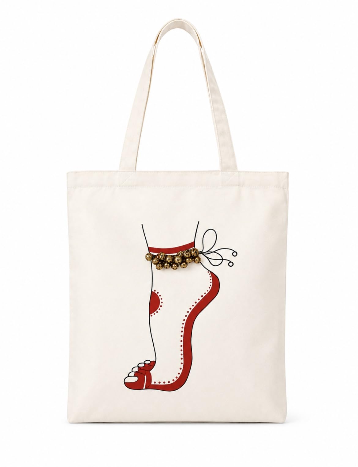 Ghungroo Foot Print Canvas Tote Bag-picture-53