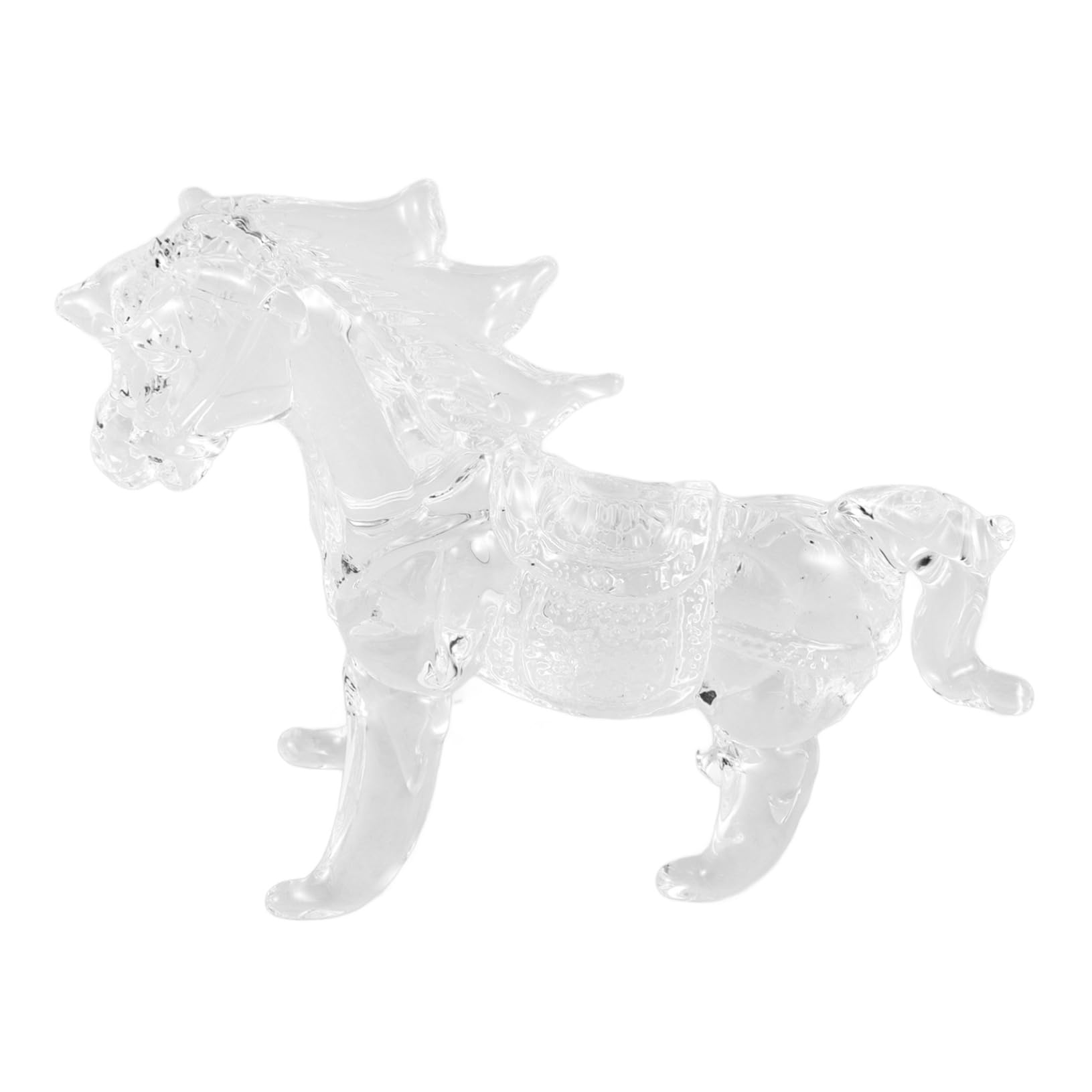 水晶　馬　置物　素敵な逸品 Amazon.co.jp: GARVALON 水晶馬の置物 可愛らしい動物彫刻