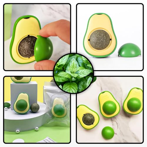 Brinquedo Catnip Erva para Gatos em Formato de Abacate – Estimula Apetite e Intestino, Natural com F