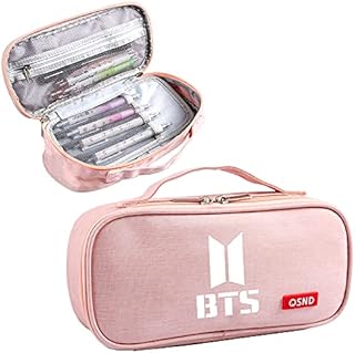 ZHENGGE Kpop BTS Bangtan Boys Large Capacity Pencil Case Storage Pouch for Army Gifts