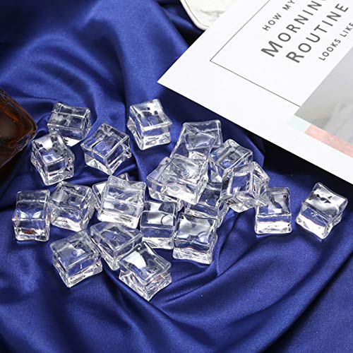Yueser 100 stuks Kunstmatige Acryl IJsblokjes Herbruikbaar Helder Plastic Nep IJsblokjes voor Huisdecoratie Fotografie… - Image 5