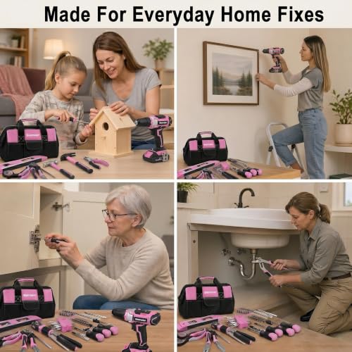 Bielmeier 20V 236Pcs Pink Drill Set