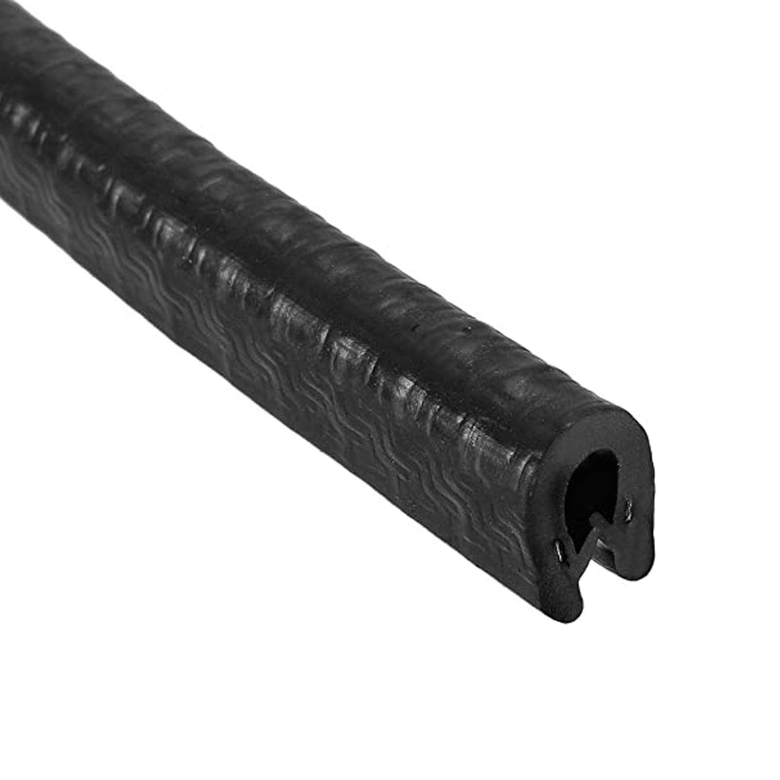 Edge Trim U Seal, Black PVC U-Seal Channel Edge Protector Sheet Fits 0.3-1.5mm Edge 3Meter/9.84Ft Length