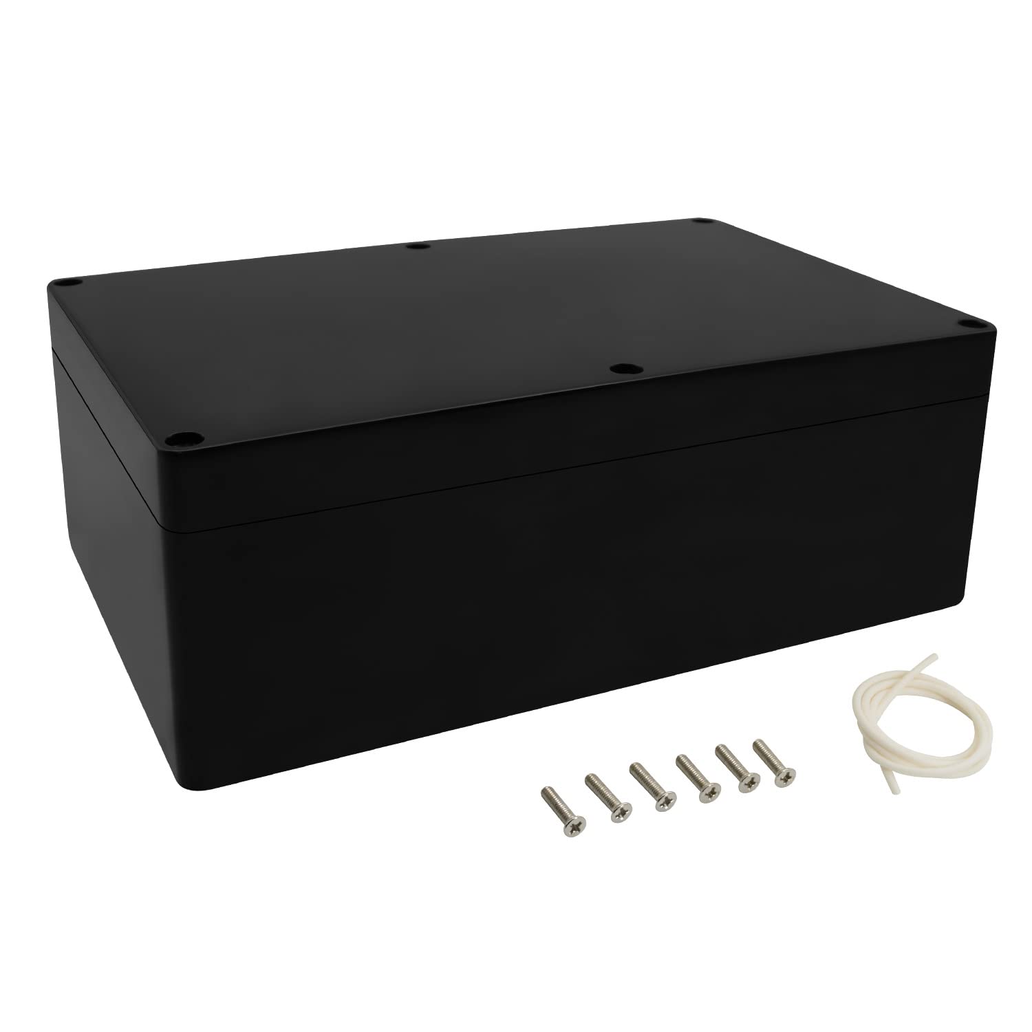 LeMotech Caja de proyecto ABS de plástico Caja de distribución IP65 Resistente al agua Cajas eléctricas Universal Caja Negra Tamaño exterior 230x150x85mm (1 pieza)