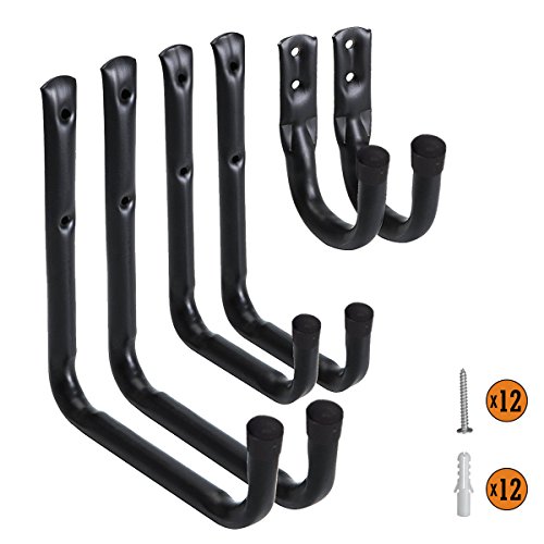 Heavy Duty Garage Hooks and Hangers Organizer - Wall Mount Garage Hanging Storage