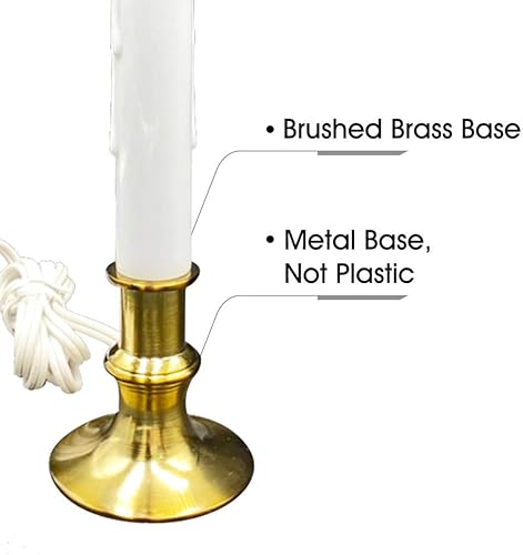 Miniatura 3 de Vela de ventana con temporizador diario 816 horas, base de latón cepillado pesado 4 piezas