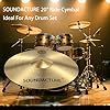 SOUNDACTURE 20" Ride Cymbal for Drum Set – Traditional Ride Cymbals with Clear Bell and Ping. Durable Drum Kit Cymbals for Beginners and Practice #4