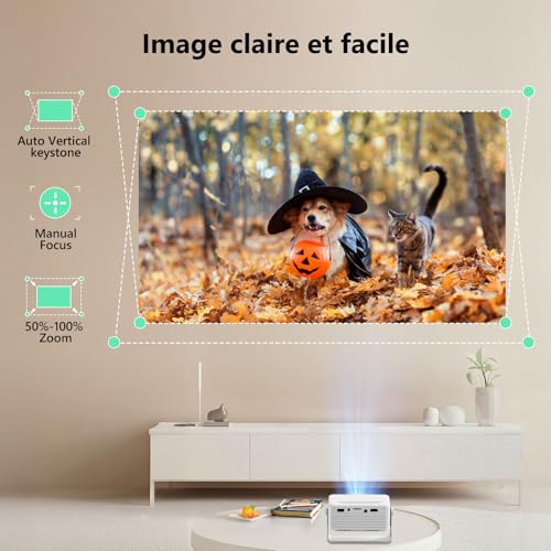 Image of Mini Projector, YOTON Portable Projector Y3 Support 1080P Full HD, Pocket Phone Projector for Home Theater & Outdoor, Suppport PC / PS4 / Tablet / Fire TV Stick / Smartphone (HDMI Cable & Remote Included)