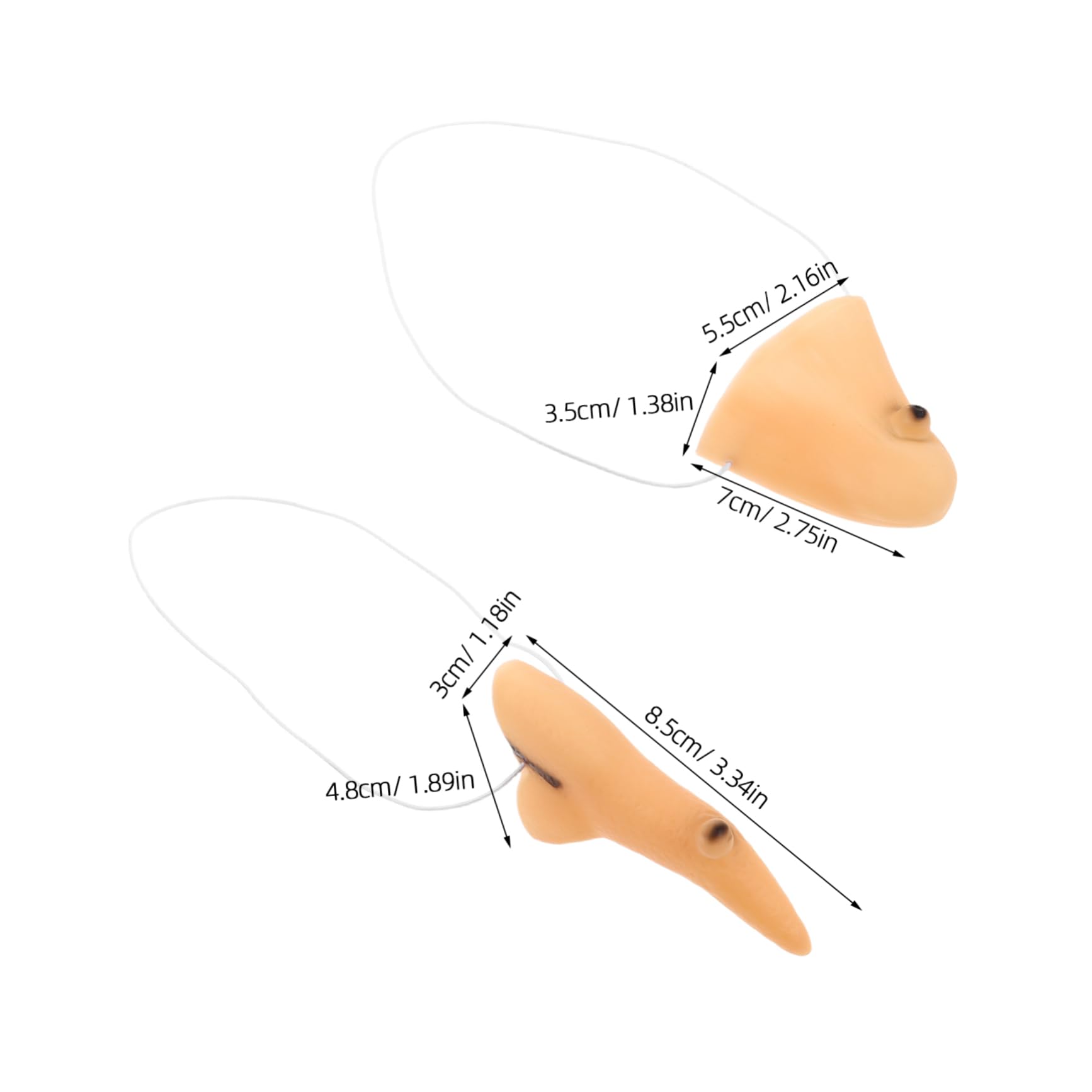Halloween Witch Nose and Chin Set, Vinyl Prosthetic Nose and Chin for Masquerade Party Cosplay, Carnival - Image 2
