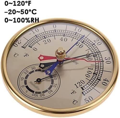 Traditional Barometer,Traditional Weather Station, 5.0" Indoor Outdoor Home Pool Temperature Hygrometer, Weather Station Without Battery, for The Household Decorative
