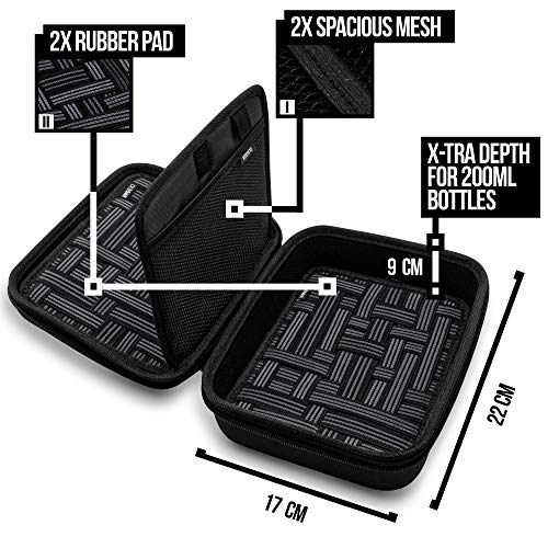 VapeHero® XXL E-Zigarette Reise-Tasche mit 2 x Preimium Matten zum herausnehmen | Dampfer Etui für bis zu 200ML Liquid… – Bild 3