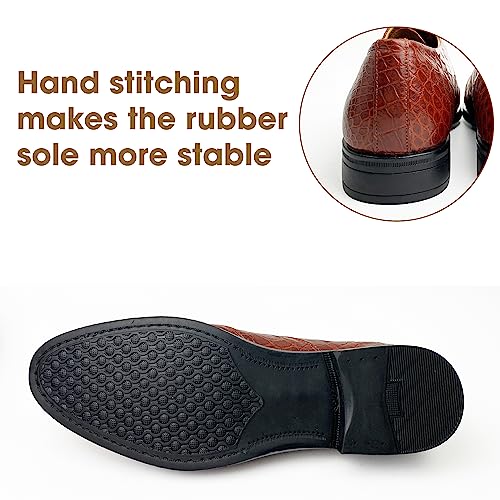 Premium Light Brown Men's Custom Classic Oxford Business Shoes SH06A44