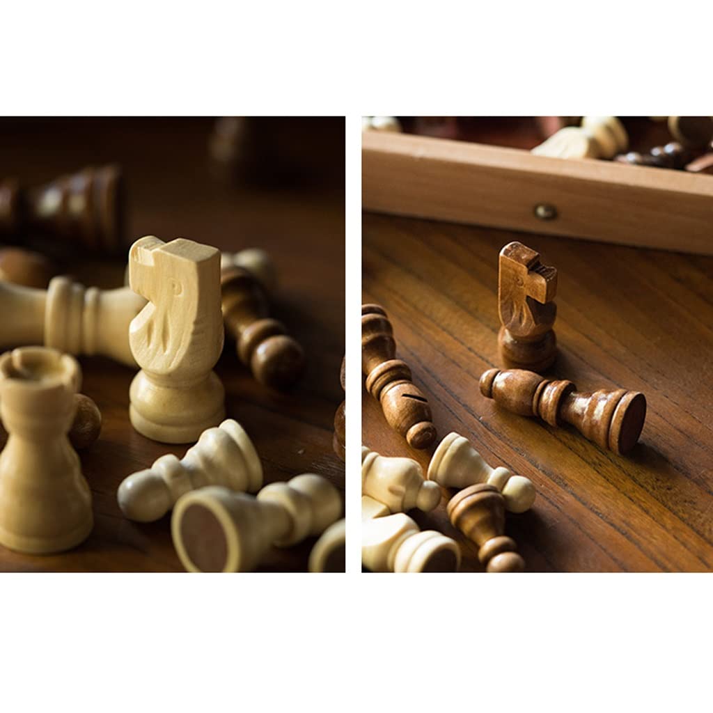 ZAW Schach Lagerschublade Schach Set High-End-hölzerne Klassische Brettspiele Portable for Anfänger und Erwachsene Chess (Größe : 40CM)