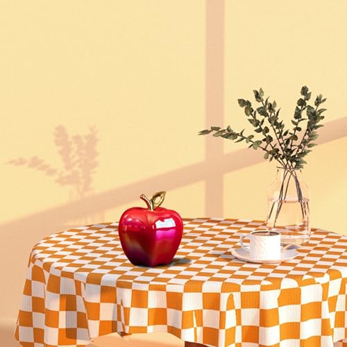 Estatua de Fruta Cerámica Manzana Roja para Decoración miniatura 6
