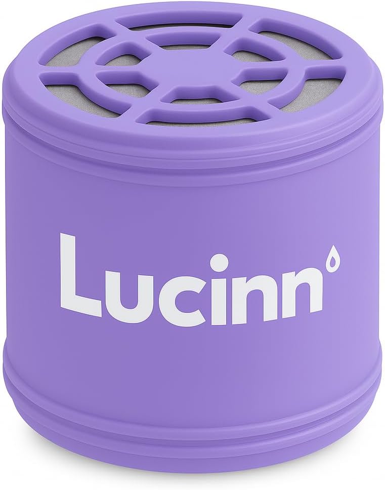 Lucinn Rain Replacement Filter Cartridge for Lucinn Pro Filtered Showerhead – Helps Reduce Chlorine for Softer Skin and Hair