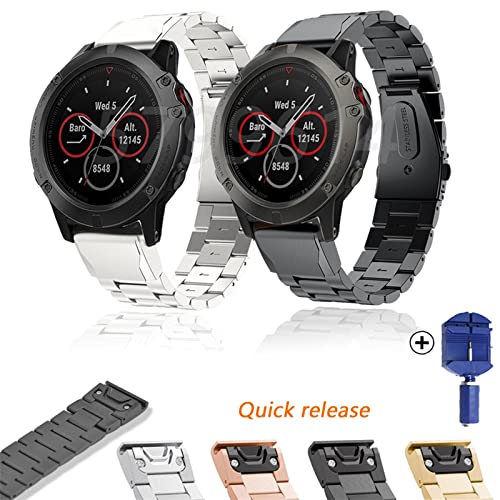Bracelet Quick Release pour Garmin Fenix 6X mécanisme Easyfit métal