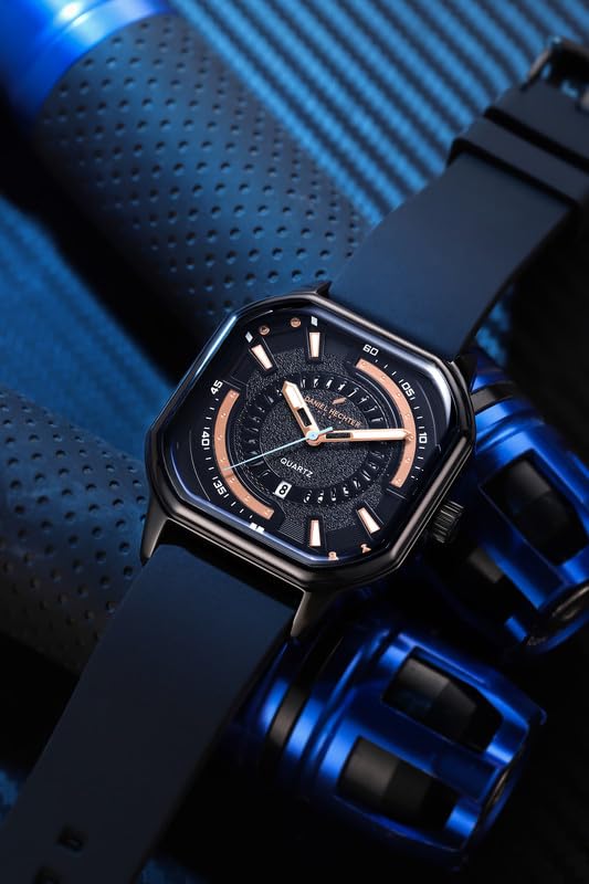 Image of Daniel Hechter Paris Rivoli Collection Modern Analog Watch for Men with Octagon Dial and Silicon Band-DHM1003