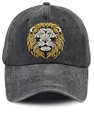 Lion Hats for Women Men, Unique Cotton Lion Decor Baseball Cap