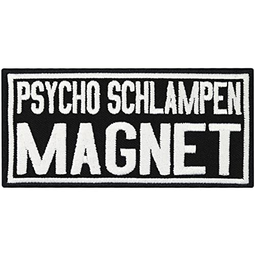 Psycho Schlampen Magnet OldLady Biker Rocker Girl Embroidery Patch Aufbügler