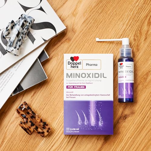 7. Bild von Minoxidil DoppelherzPharma 20mg/ml (2%) Lösung zur Anwendung auf der Haut (Kopfhaut) – Arzneimittel zur Behandlung von anlagebedingtem Haarausfall bei Frauen (3x 60ml)