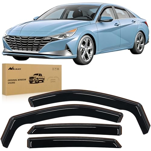 Image of Nilight in-Channel Rain Guards for Hyundai Elantra 2021-2025 4PCS